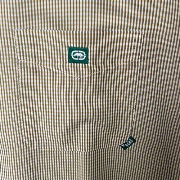 ECKO UNLTD. The Dwyer Green & Yellow Plaid Short Sleeve Collared Shirt Men XXXL - Picture 2 of 10